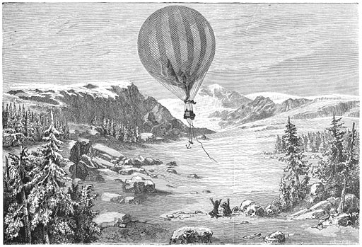 Nederdaling van den ballon de Ville d’Orl&eacute;ans in Noorwegen.