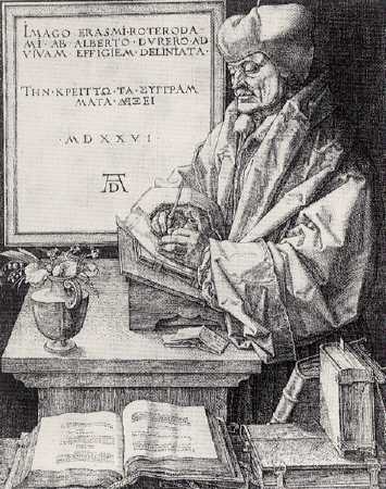 Erasmus engraved by D�rer, 1526