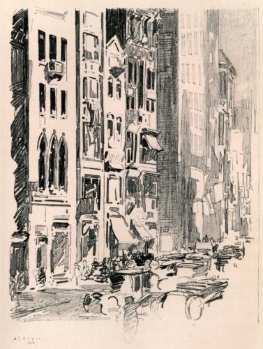 COMMERCE, WITH GIANT STRIDE, IS MARCHING UP THE STATELY
AVENUE. THE STORY OF A BUSINESS HOUSE THAT BEGAN IN THE NEIGHBOURHOOD OF
CHERRY HILL, MIGRATED TO GRAND STREET, THENCE TO BROADWAY AND UNION
SQUARE, AND AGAIN TO THE SLOPE OF MURRAY HILL, IS, IN EPITOME, THE STORY
OF THE CITY ITSELF