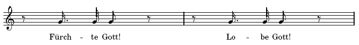Music: F�rchte Gott! Lobe Gott!