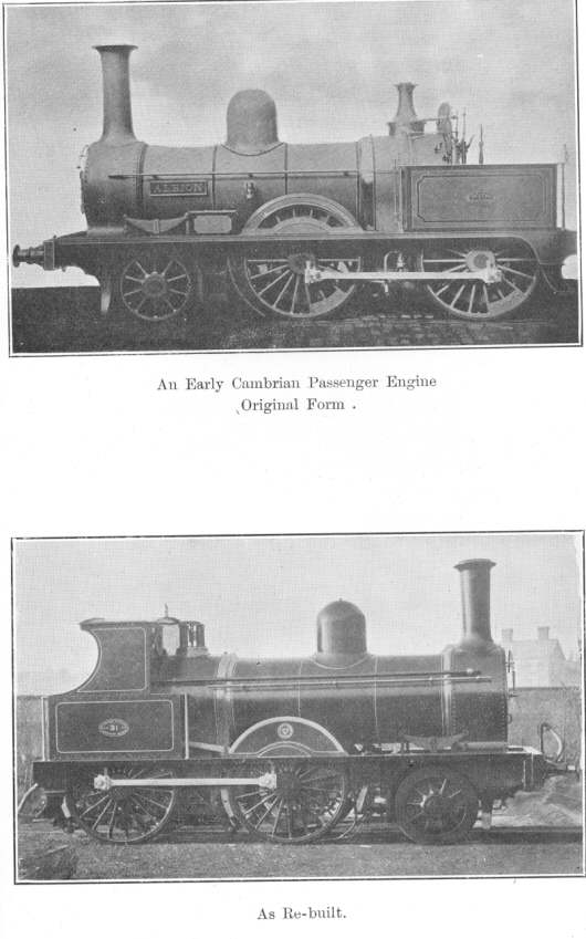 An Early Cambrian Passenger Engine.  Original Form (top), As
Re-built (bottom)