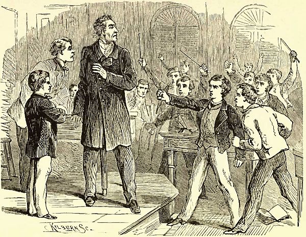 THE REBELLION IN THE PARKVILLE LITERARY INSTITUTE.&mdash;Page 30.