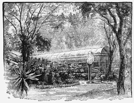 THE 40-FOOT TELESCOPE AS IT WAS IN THE YEAR 1863, HERSCHEL
HOUSE, SLOUGH.