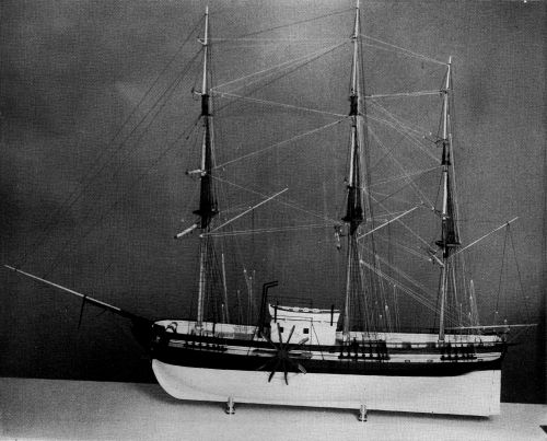 Figure 2.&mdash;The United States National Museum's new
model of the Savannah.