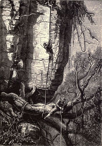 "Then Sumichrast .&nbsp;.&nbsp;. slid down the cord to the tree."