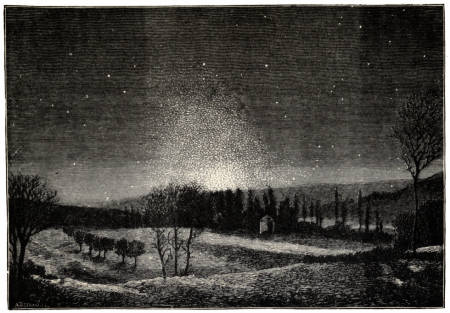 Fig. 22.&mdash;The Zodiacal Light in 1874.