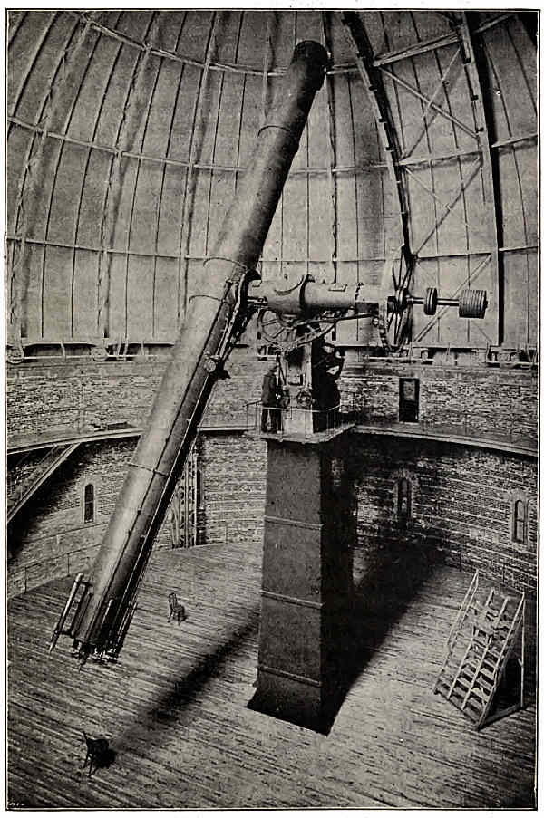 Fig. 4.&mdash;The Telescope at Yerkes Observatory, Chicago.
