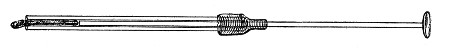 Fig. 181.&mdash;Glass tube syringe for subcutaneous "solid"
inoculation.