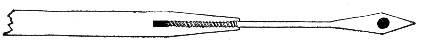 Fig. 199.&mdash;Spear-headed platinum spatula (actual size.)