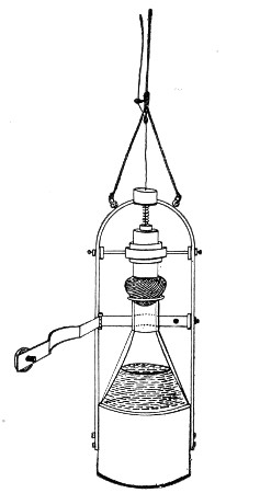 Fig. 203.&mdash;Esmarch's collecting bottle for water
samples.