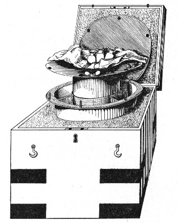 Fig. 205.&mdash;Ice-box for transmission of water samples,
etc.