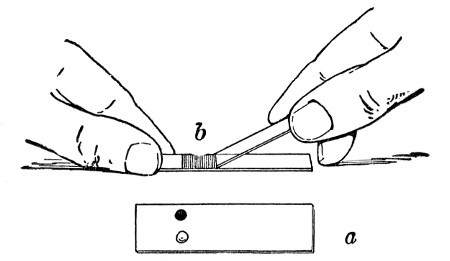 Fig. 69.&mdash;Spreading negative film.