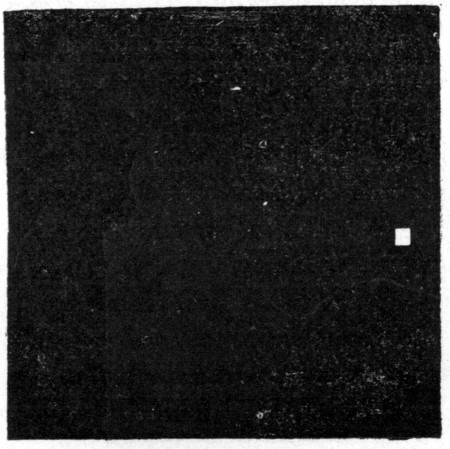 Fig. 26. Effect of pasteurizing on germ content of milk.
Black square represents bacteria of raw milk; small white square, those
remaining after pasteurization.