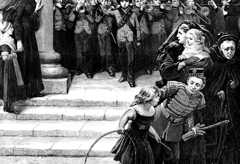"SONS OF THE BRAVE."&mdash;From a Painting by P.&nbsp;R. Morris, A.R.A.&mdash;[See Page 767.]