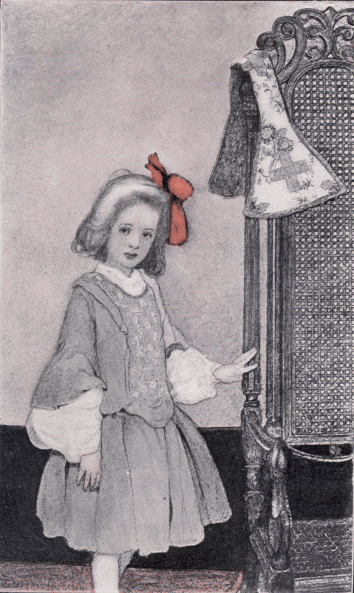 Illustration:
Girl standing.
