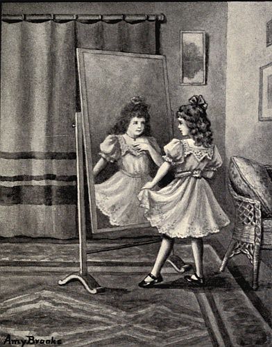 She took a few tripping steps, smiling at her reflection.&mdash;Page 176.