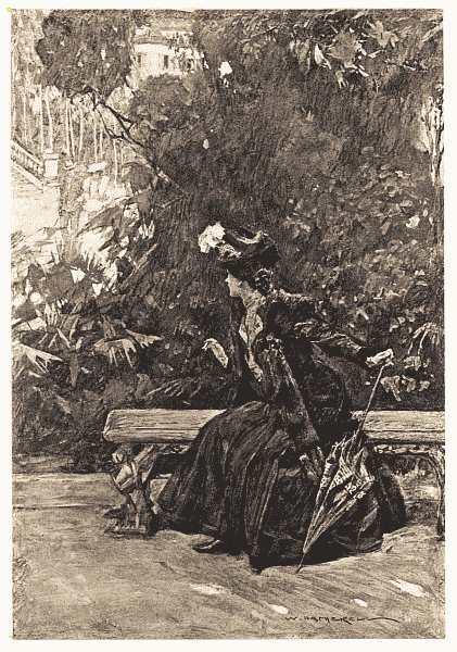 They came nearer, near enough for Mademoiselle to
recognise the man with them