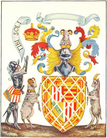 The Gowrie Coat of Arms.  In the &lsquo;Workman&rsquo; MS.