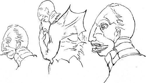 "GHOSTS OF FLEAS" (Copied From Sketches Of William
Blake).