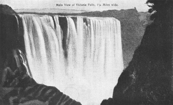 Main View of Victoria Falls, 1&frac14; Miles wide.