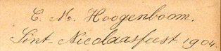 C. M. Hoogenboom,
Sint-Nicolaasfeest. 1904.