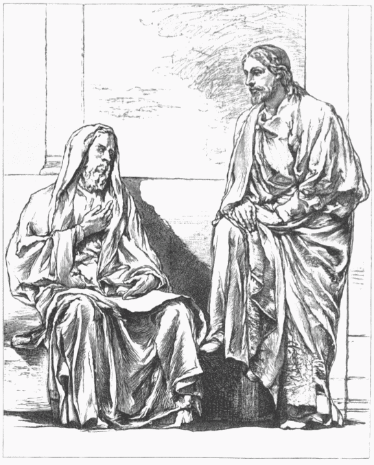 CARTOON SKETCH: CHRIST AND NICODEMUS.&mdash;[JOHN LAFARGE.]