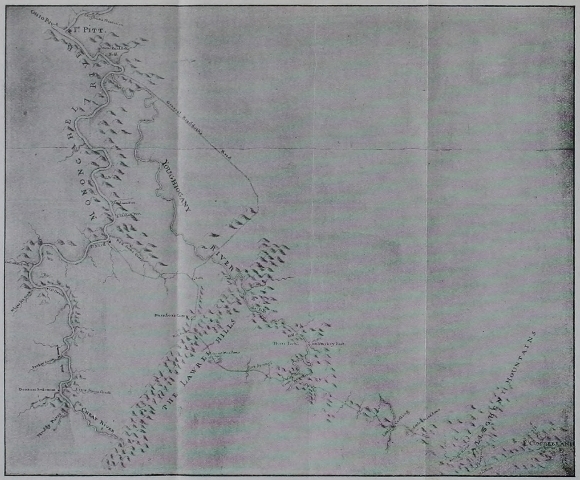 Map of Braddock&rsquo;s Road (about 1759)