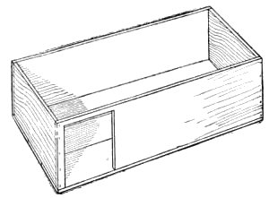 In Cutting the Opening for the Bay Windows, leave a Narrow Strip
over the Opening, as above, for a "Beam."