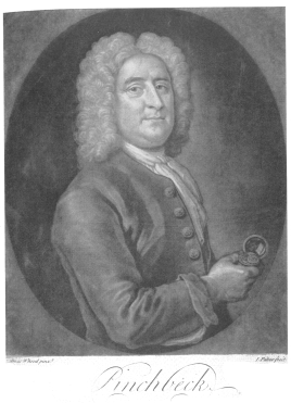 Christopher Pinchbeck, Sr. This is the oldest and rarest
authentic mezzotint in the world pertaining to the history of magic.
From the Harry Houdini Collection.