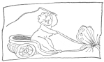 The figure of Cupid as executed by the Droz drawing
figure. From the brochure issued by the Society of History and
Archæology, Canton of Neuchatel, Switzerland.