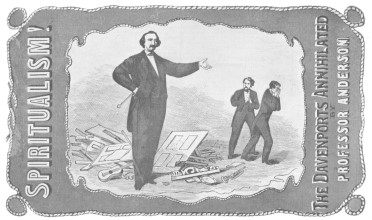 Cover design of Anderson’s book, exposing the Davenport
Brothers; now a very rare book. From the Harry Houdini Collection.