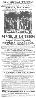 Jacobs poster, featuring “The Travelling Card.” From the
Harry Houdini Collection.