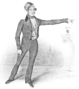Only known portrait of the clever English conjurer, Buck.
From an engraving in the Harry Houdini Collection.