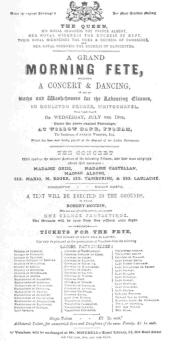A very rare, and possibly the only, programme in
existence, chronicling Robert-Houdin’s first appearance before Queen
Victoria, July 19th, 1848. The original, now in the Harry Houdini
Collection, was presented to James Savren by Robert-Houdin.