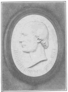 Bas-relief on Robert-Houdin tombstone. From a photograph
taken by the author, especially for this work, and now in the Harry
Houdini Collection.