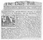 A clipping from the Daily Post, London showing that
Fawkes combined forces with Powel, the famous Bartholomew Fair puppet
man. From the Harry Houdini Collection.