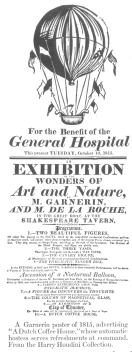 A Garnerin poster of 1815, advertising “A Dutch Coffee
House,” whose automatic hostess serves refreshments at command. From the
Harry Houdini Collection.