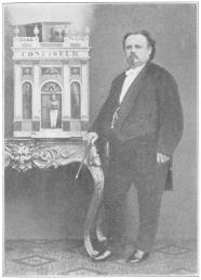 Ernest Basch and “Le Confiseur Galant,” which he claims
is the original Robert-Houdin “Pastry Cook of the Palais Royal.” From a
photograph in the Harry Houdini Collection.