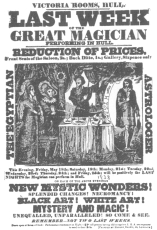 Very rare poster of 1838 in which John Henry Anderson is
billed as “The Great Magician.” From the Harry Houdini Collection.