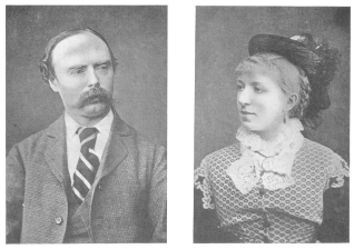 Robert and Haidee Heller from photographs taken at the
time that they were presenting second sight according to the
Robert-Houdin method by an electric code. From the Harry Houdini
Collection.