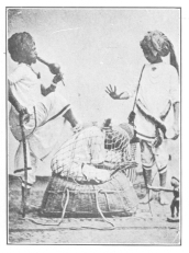 Position taken by the subject in the Indian basket trick
before he is covered by the sheet.