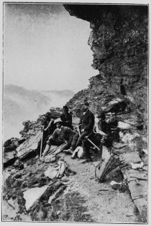 A bivouac in the Alps in the olden days. By the late Mr.
W. F. Donkin.