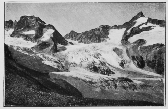 The Zinal Rothhorn (to the right) from the Trift Valley.

To face p. 195.