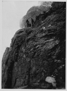 A steep face of rock.

To face p. 202.