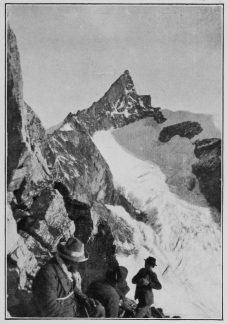 The Zinal Rothhorn from the breakfast place on the
Wellenkuppe.