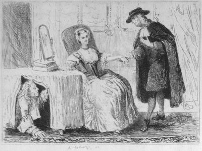 Mrs. Porter, Mills, and Cibber.
After a contemporary engraving by J. Basire.