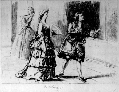 Scene Illustrating Crownes Sir Courtly Nice.
After the contemporary design by Arnold Vanhaecken.