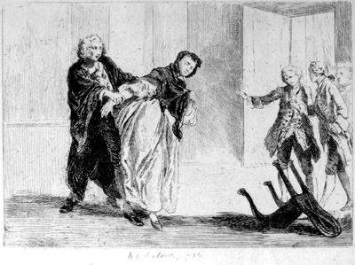 Scene illustrating Congreves Double Dealer.
After F. Hayman.