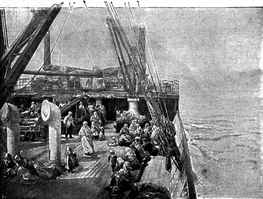 Auf dem Vorderdeck des �K�nig Albert�.