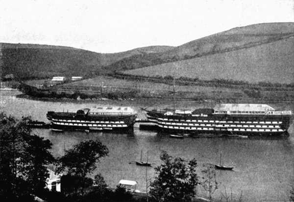 The &ldquo;Britannia&rdquo; and &ldquo;Hindostan&rdquo; in Dartmouth Harbour
